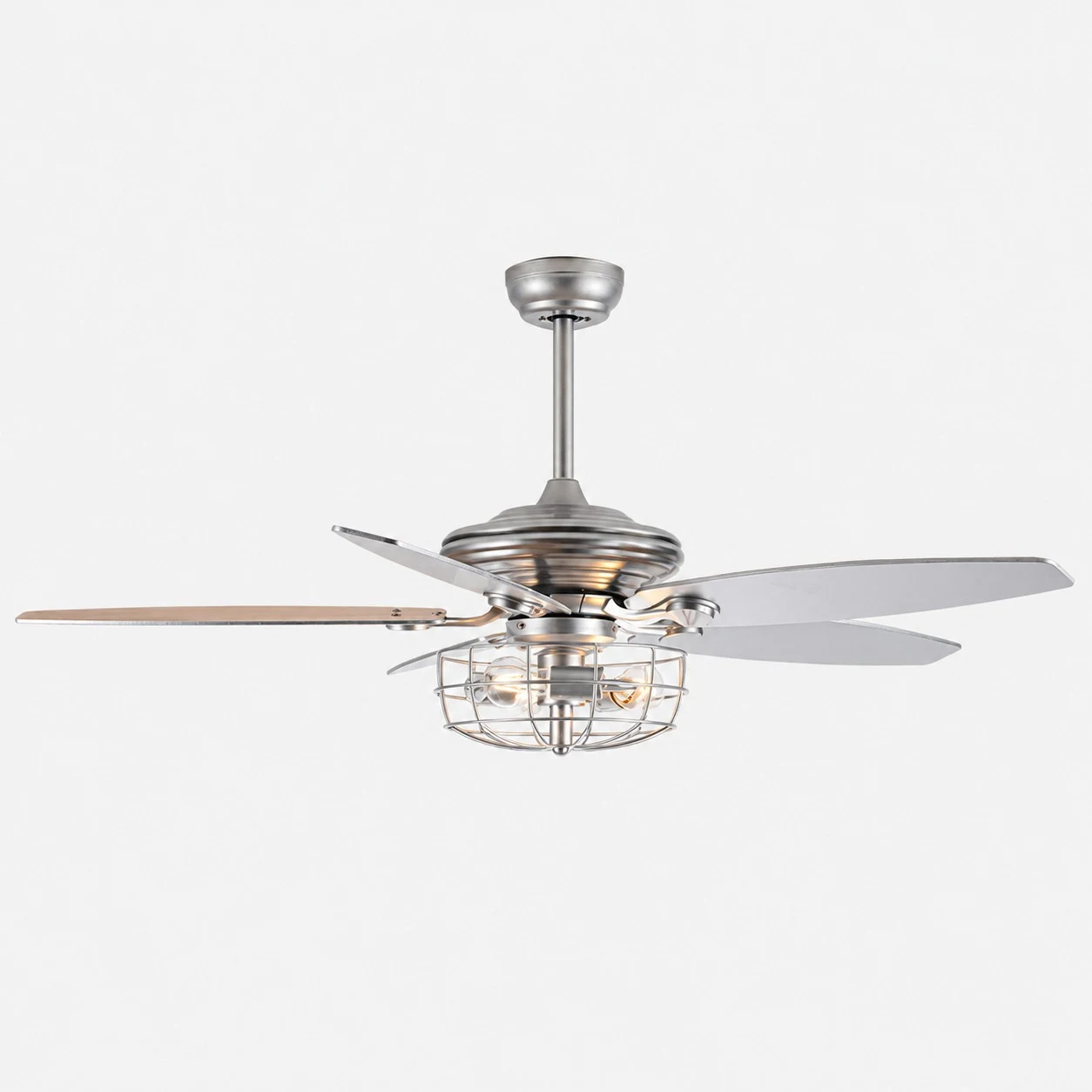 Gabbia in metallo argentato / 132 cm / 52″