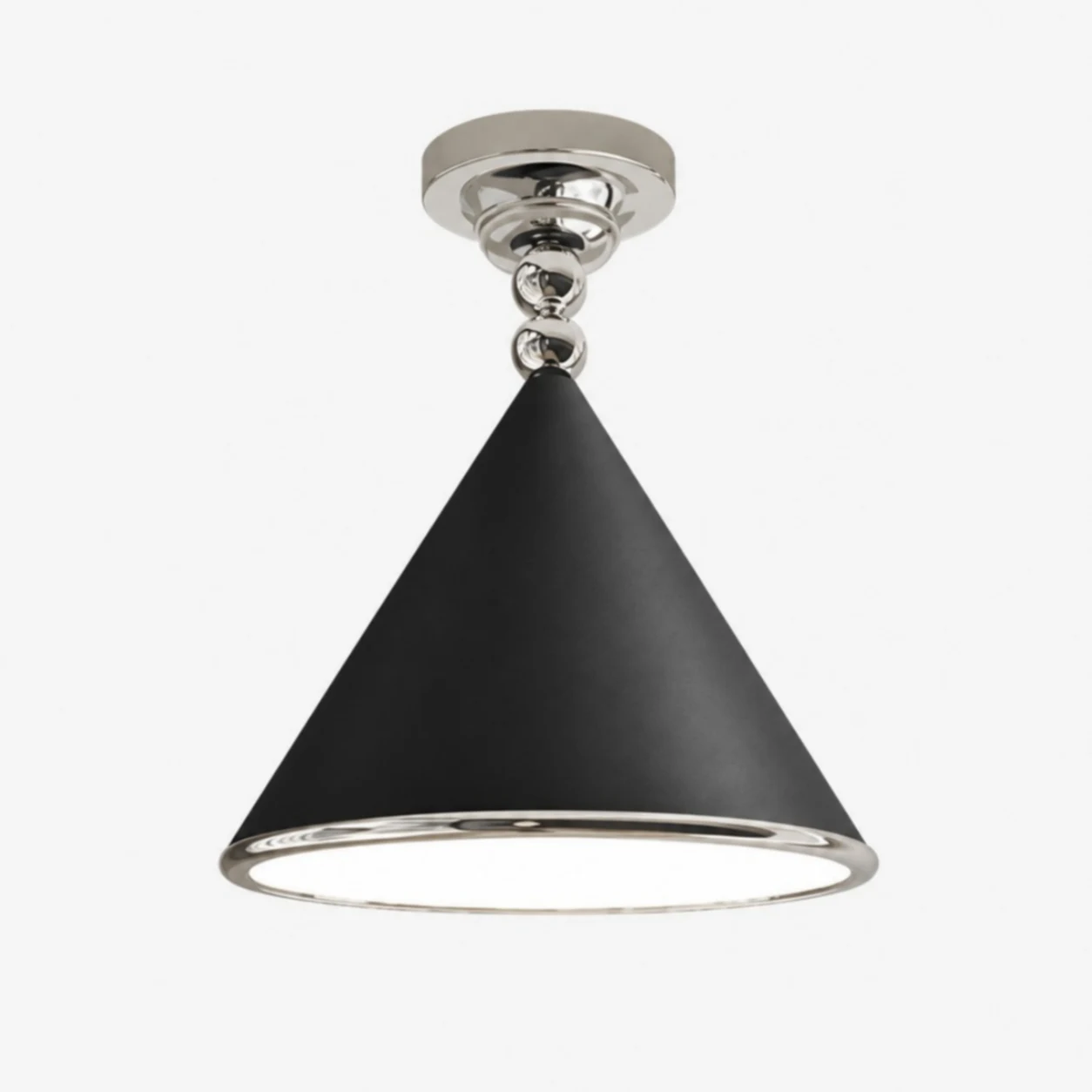 Plafonnier noir et chromé de 40 cm / 15,7 pouces