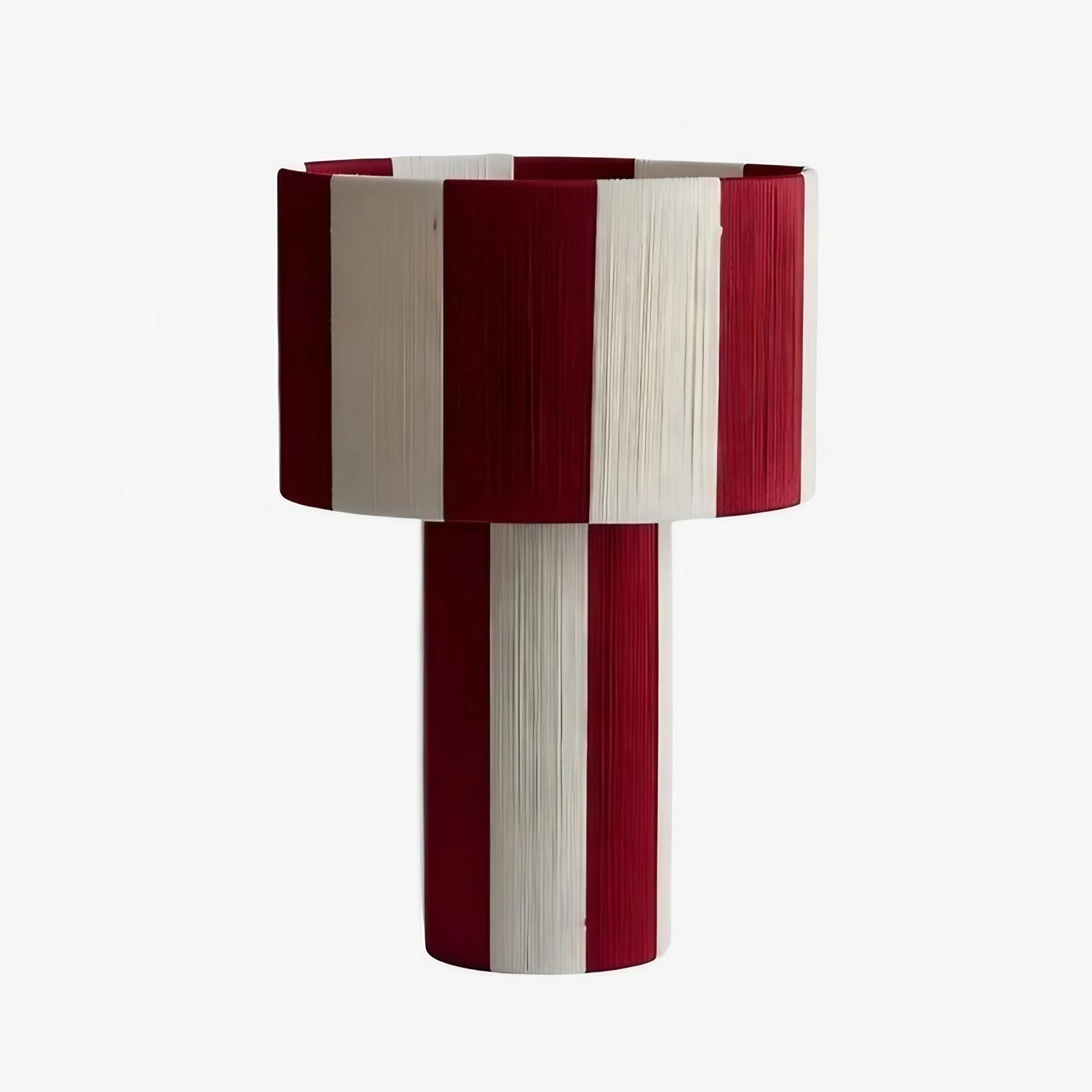 Lampada da tavolo intrecciata a righe bordeaux e viola (opzione di colore)
