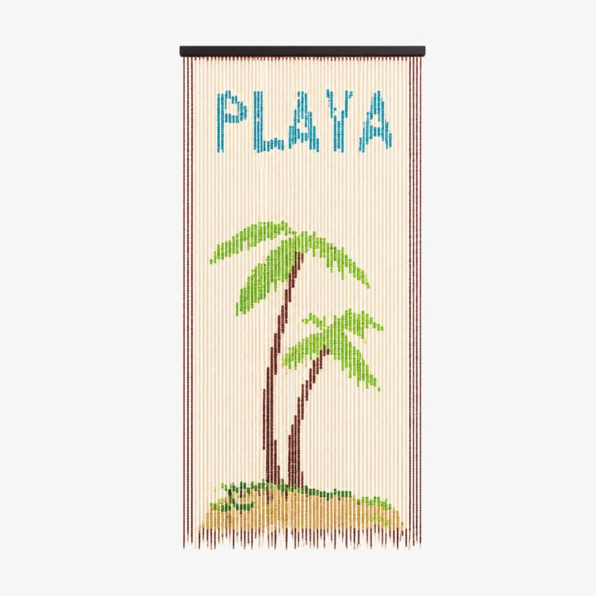 Cortina de puerta de cuentas de madera estilo B
