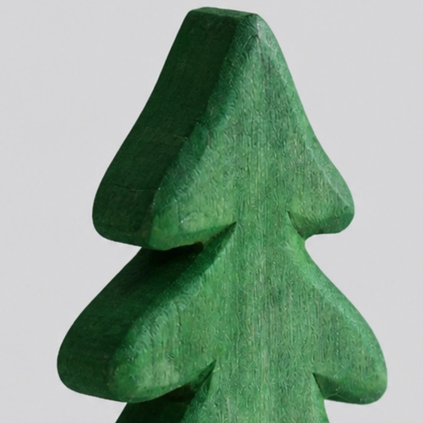 Detalle de vetas de madera pintadas de verde