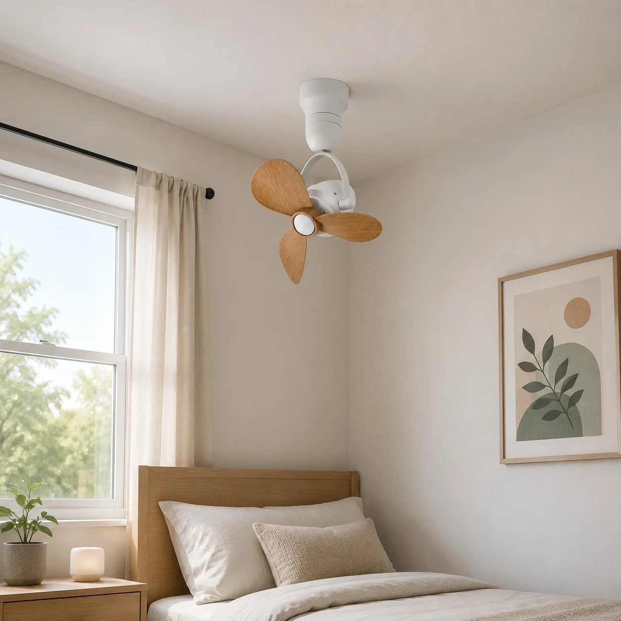 kleine plafondventilator kamer scène
