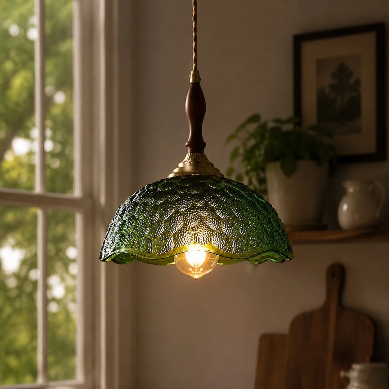 Green pendant close room crop