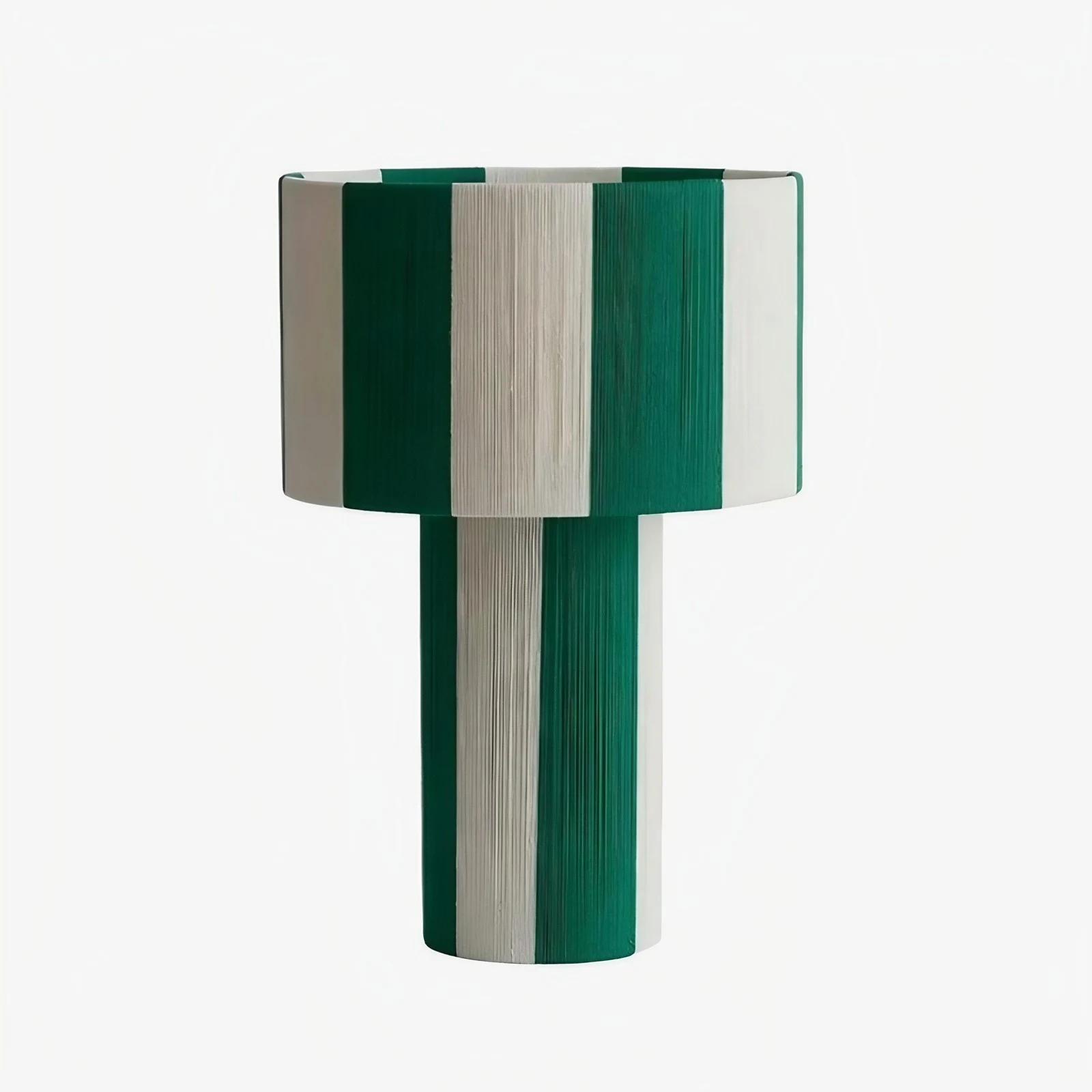 Lampada da tavolo intrecciata a righe verdi (opzione di colore)