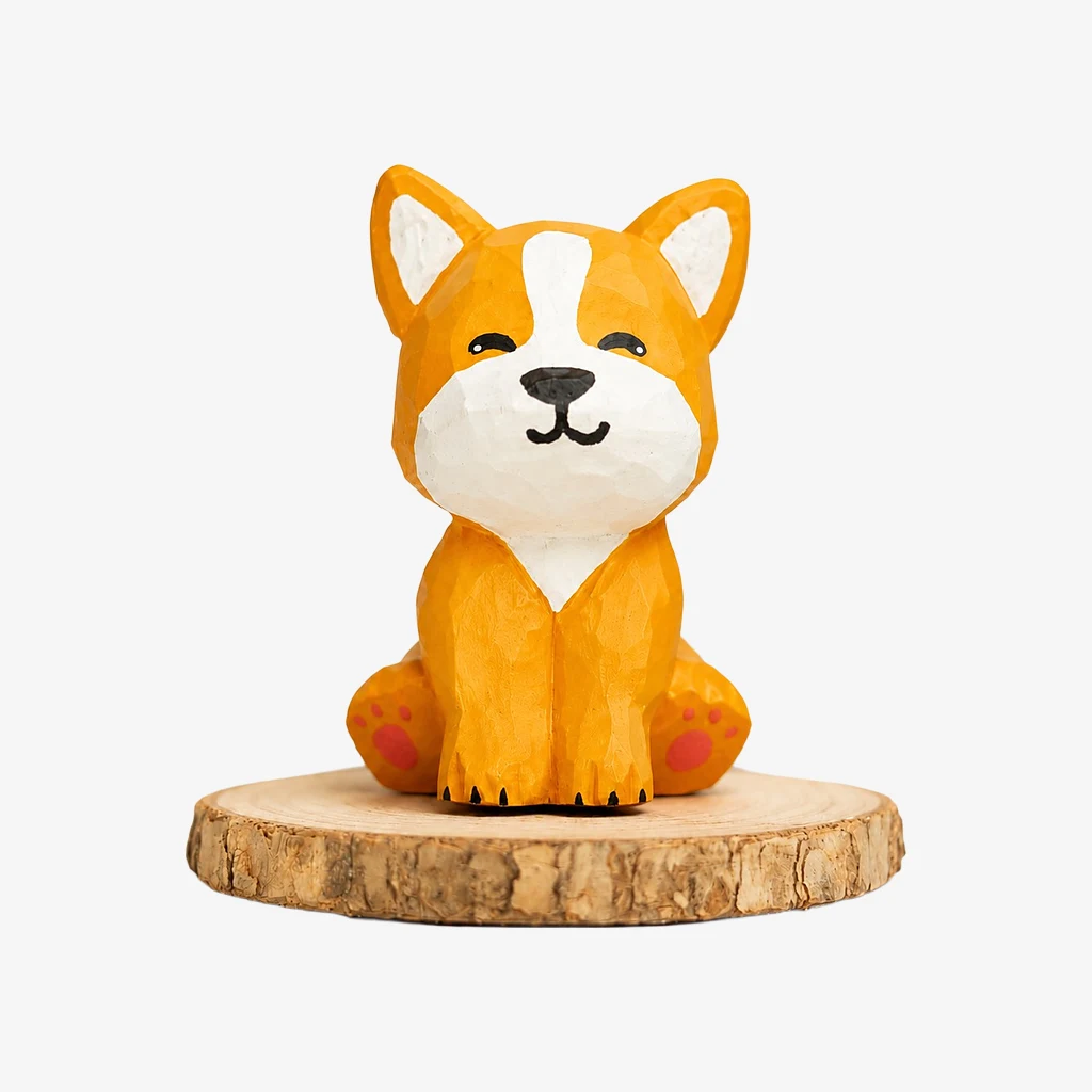 Figuritas de animales de madera talladas a mano