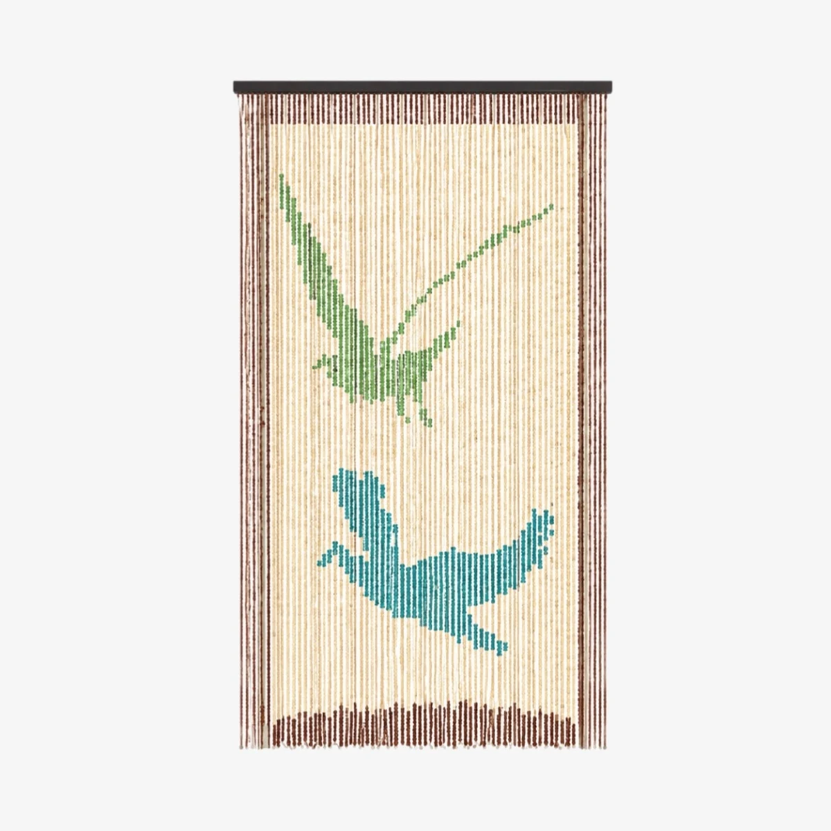 Cortina de puerta de cuentas de madera estilo A