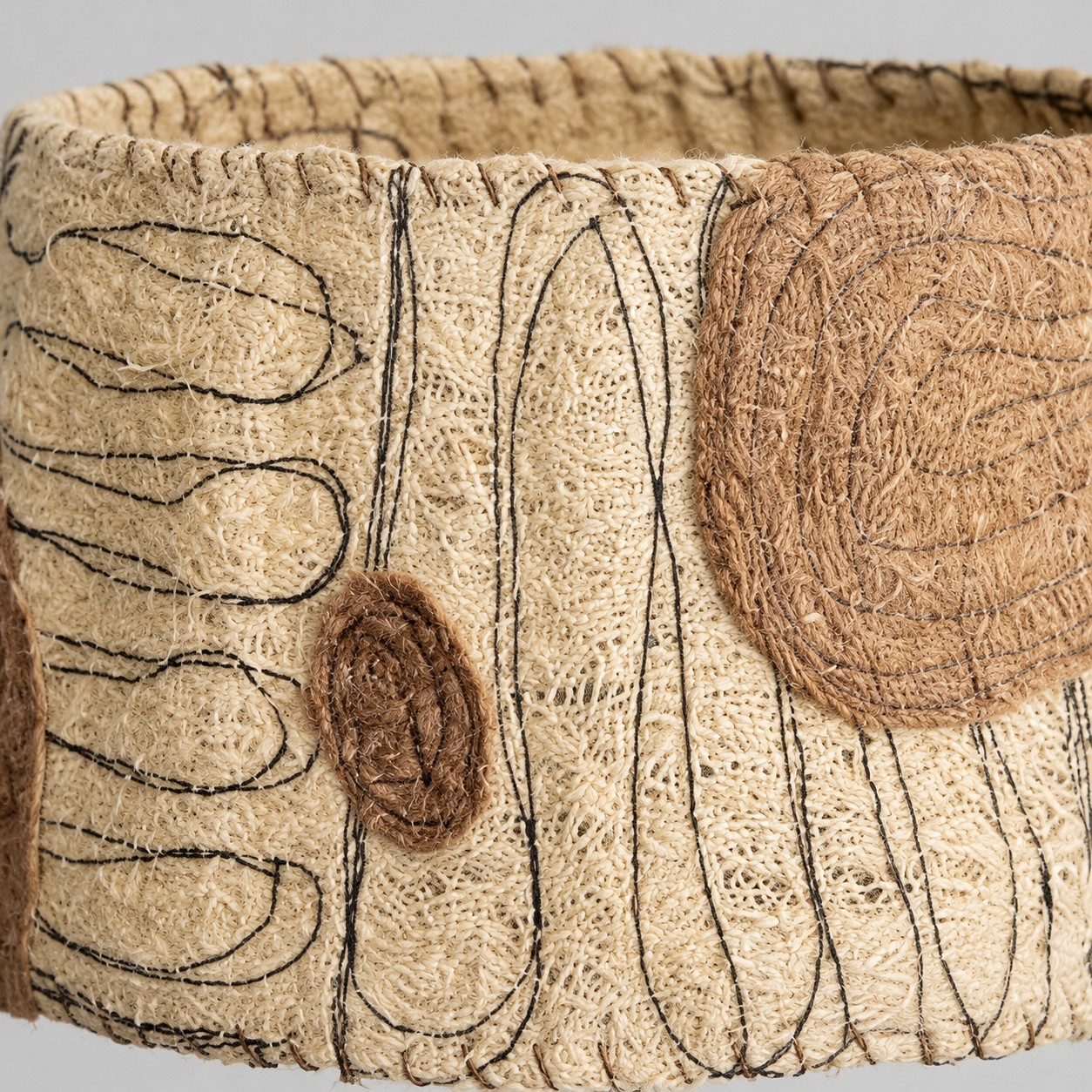 Luffa-Lampenschirmrand und Zierstich
