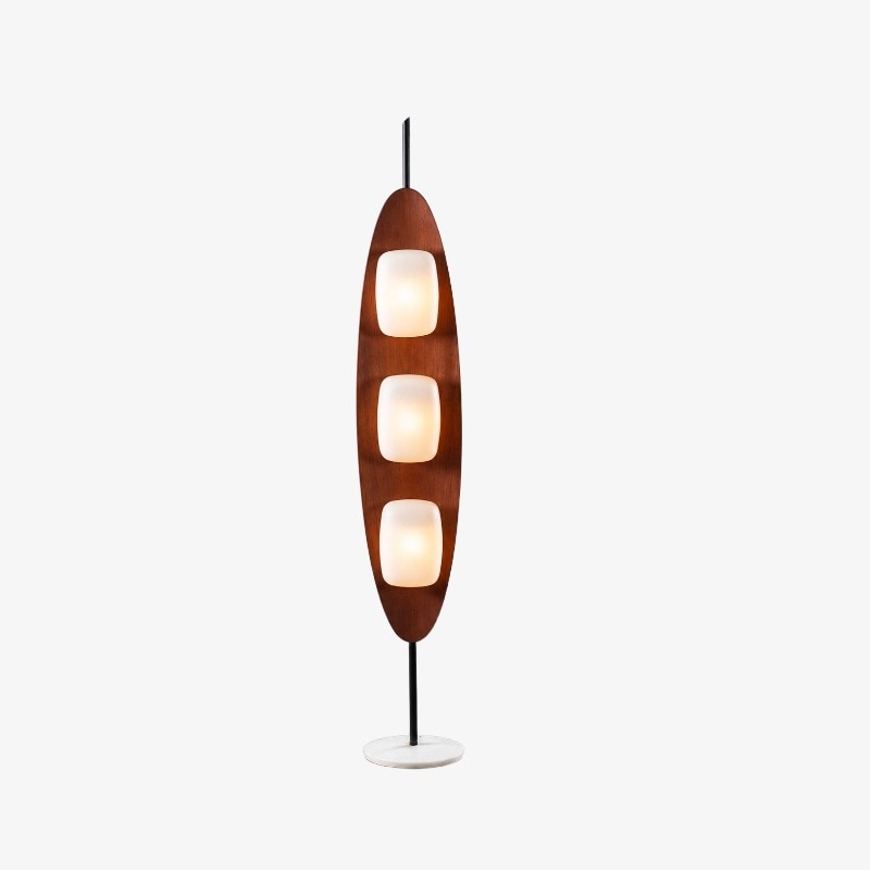 Lampada da terra Bauhaus color noce (vista prodotto)
