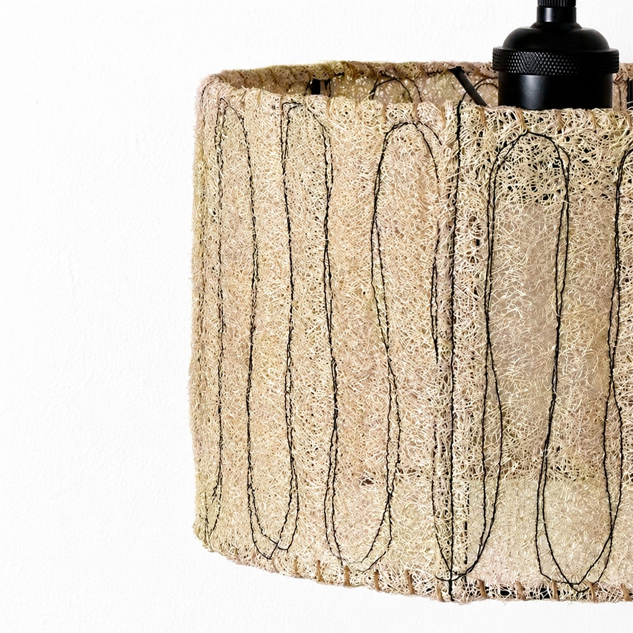 Textuur van een natuurlijke loofah-schaduw, close-up.