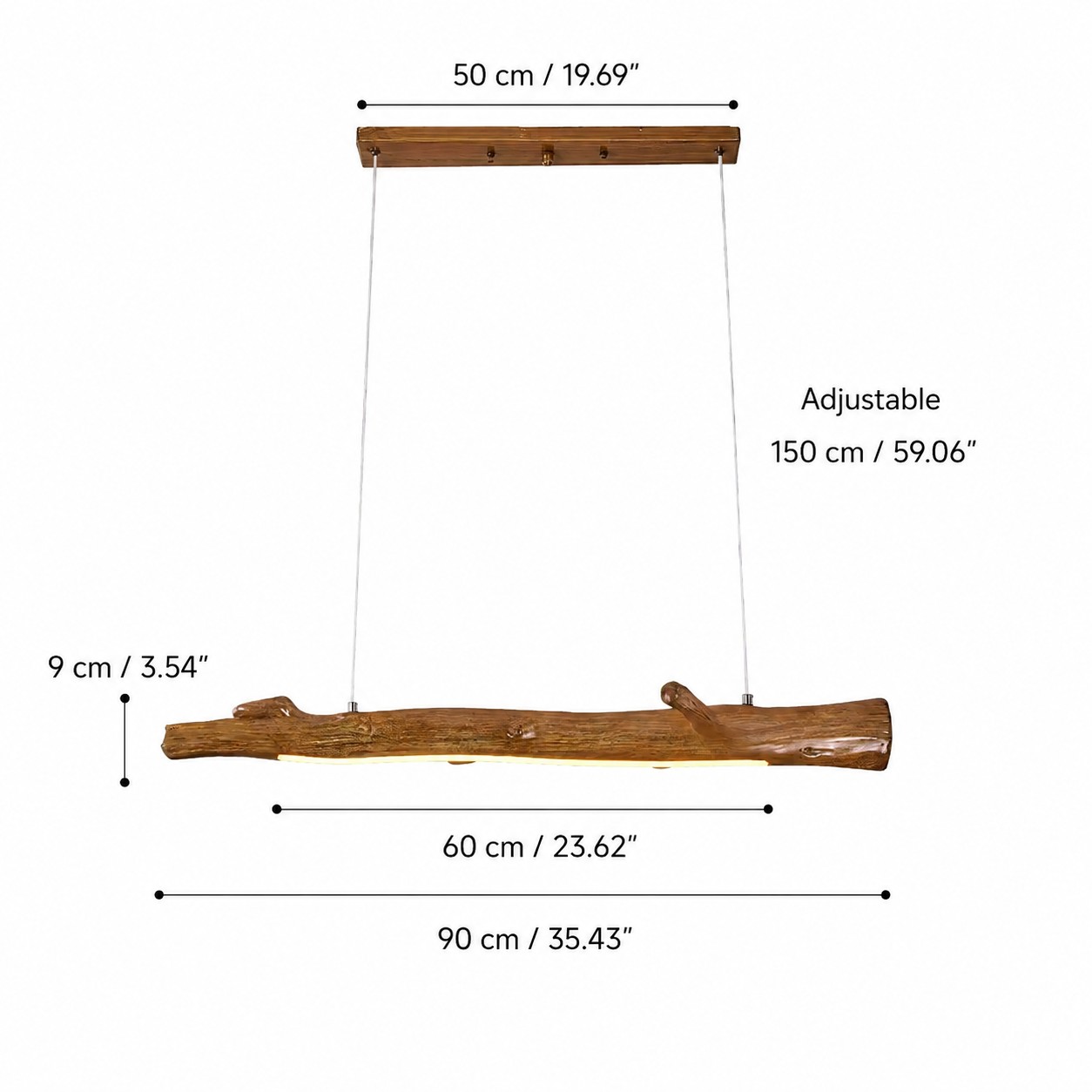 90 cm Größendiagramm